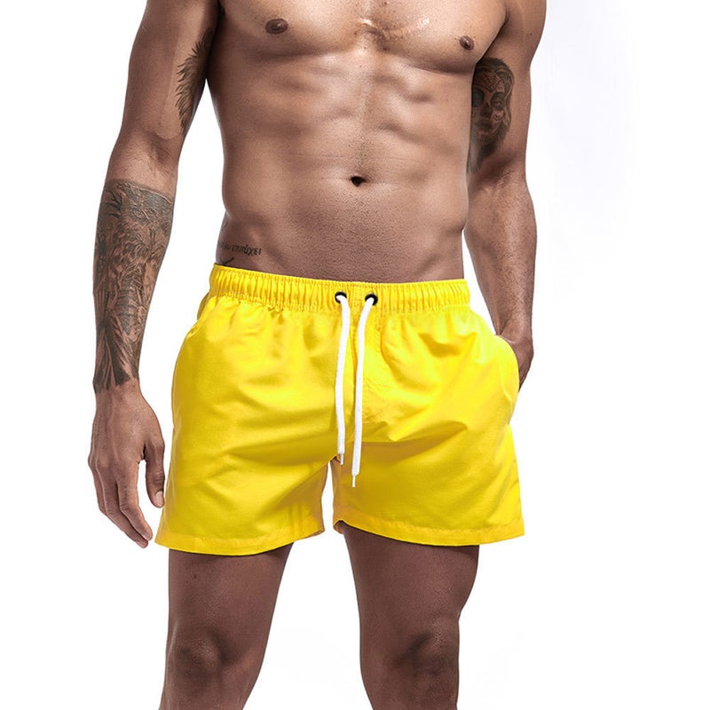 UXH and solid color four-sided elastic breathable beach shorts without lining with pocket quick-drying loose multi-color beach pants - Image 5
