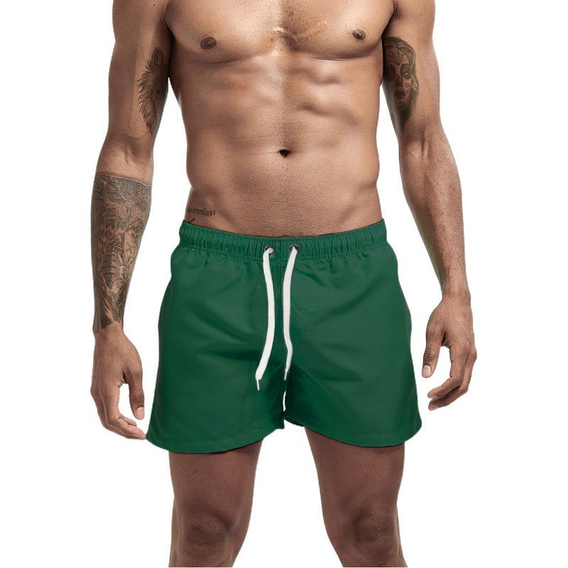 UXH and solid color four-sided elastic breathable beach shorts without lining with pocket quick-drying loose multi-color beach pants - Image 2