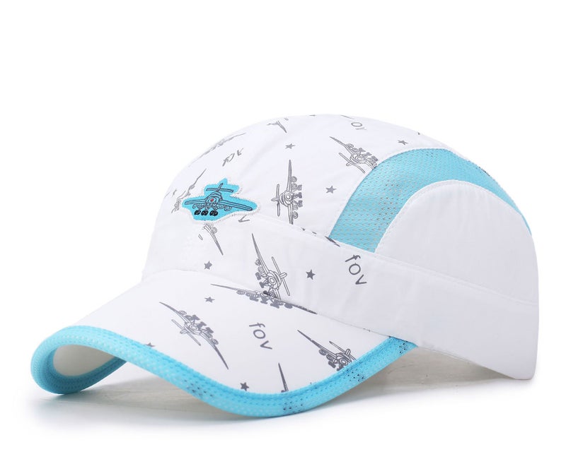 Home Prefer Kids Boys Lightweight Quick Drying Sun Hat Outdoor Sports UV Protection Caps Mesh Side Ball Cap White - Image 1