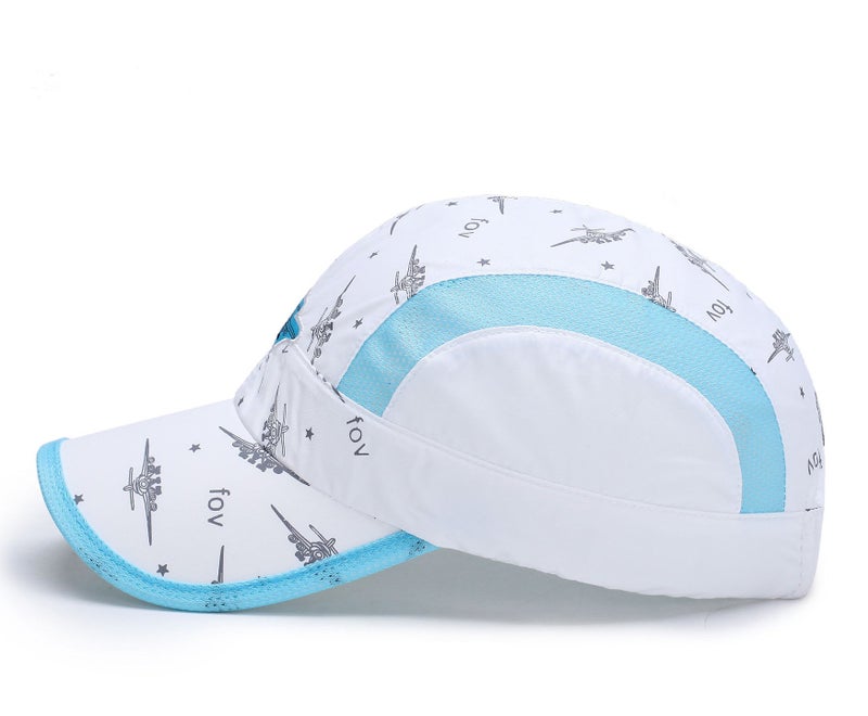 Home Prefer Kids Boys Lightweight Quick Drying Sun Hat Outdoor Sports UV Protection Caps Mesh Side Ball Cap White - Image 2