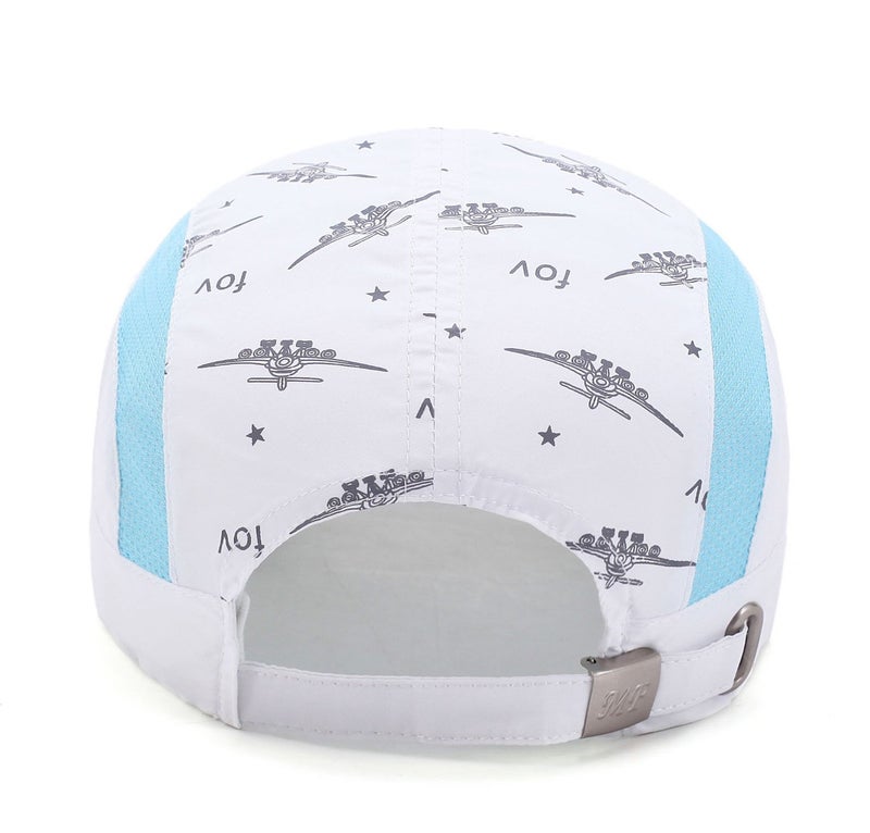 Home Prefer Kids Boys Lightweight Quick Drying Sun Hat Outdoor Sports UV Protection Caps Mesh Side Ball Cap White - Image 3