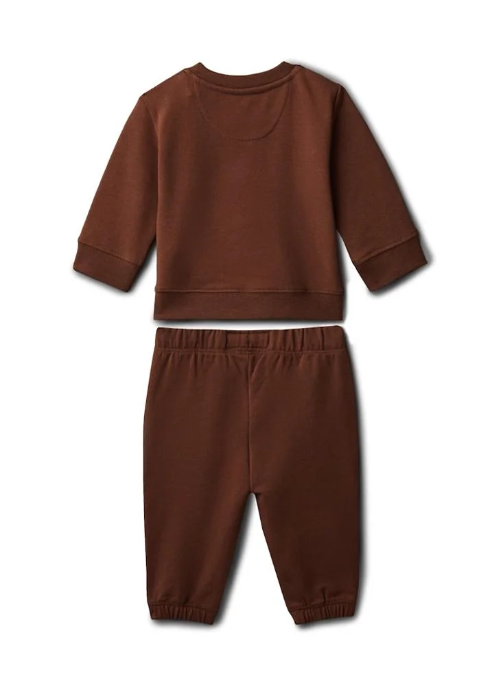 كالفن كلاين جينز طقم سويت شيرت وبنطلون رياضي برسومات شبابي