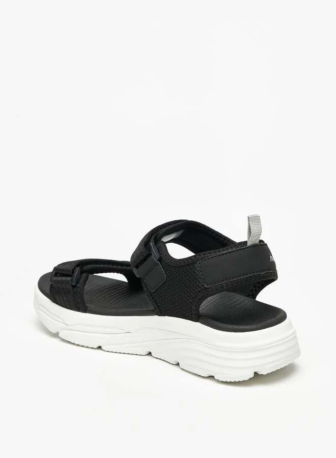 Kappa Women's Textured Sandals with Hook and Loop Closure
