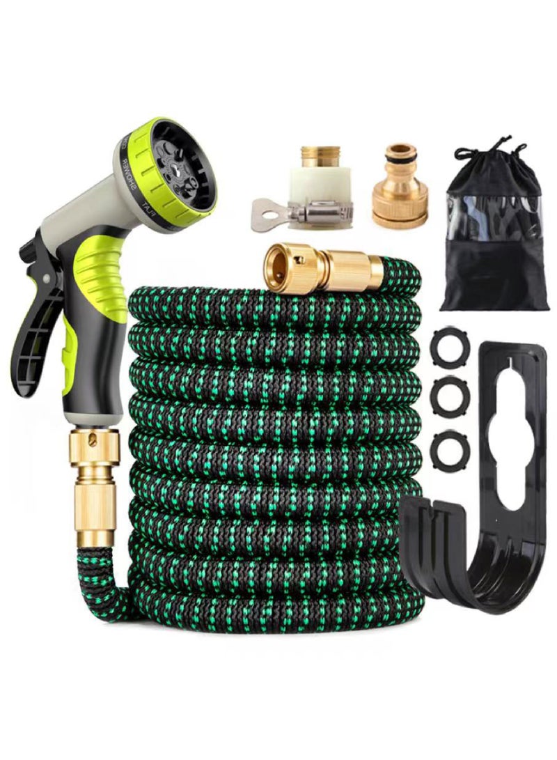 روك بو 50 قدم حديقة خرطوم ، خرطوم حديقة قابلة للتوسيع مع 9 فوهات الرش ، 1 / 2 بوصة و 3 / 4 بوصة النحاس الصلبة المشتركة ، خفيفة الوزن ودائمة 3800D خرطوم قابل للتوسيع ، مع 3 طبقات من المطاط ، وسهلة التخزين - Image 1