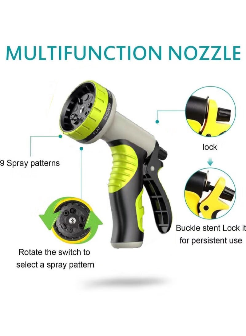 روك بو 50 قدم حديقة خرطوم ، خرطوم حديقة قابلة للتوسيع مع 9 فوهات الرش ، 1 / 2 بوصة و 3 / 4 بوصة النحاس الصلبة المشتركة ، خفيفة الوزن ودائمة 3800D خرطوم قابل للتوسيع ، مع 3 طبقات من المطاط ، وسهلة التخزين - Image 3