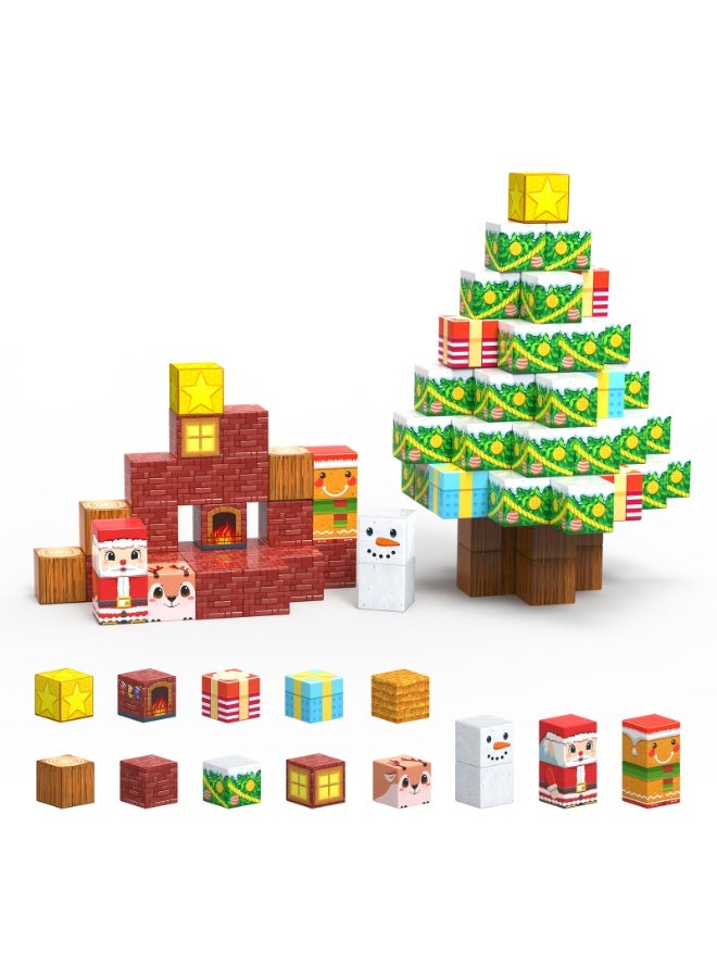 VTERLY Magnetic Building Blocks, 110PCS Magnet Cubes, STEM Montessori Sensory Toys for 3 4 5 6 7 8-13 Year Old Boys Girls Birthday for K - Image 1