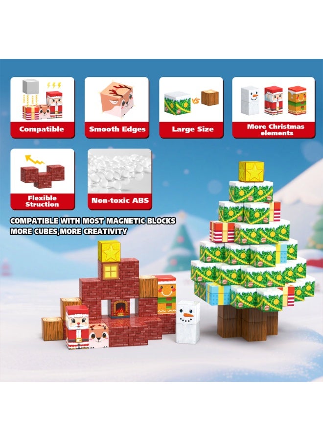 VTERLY Magnetic Building Blocks, 110PCS Magnet Cubes, STEM Montessori Sensory Toys for 3 4 5 6 7 8-13 Year Old Boys Girls Birthday for K - Image 4