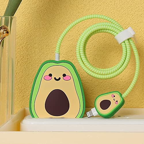 VNJ ACCESSORIES Protective Charger Case for iPhone 18W 20W iPhone 16 15 14 13 12 11 Pro Max Charging Cable Charger Protective Cover Data Cable Protective Sleeve-Avacado - Image 2