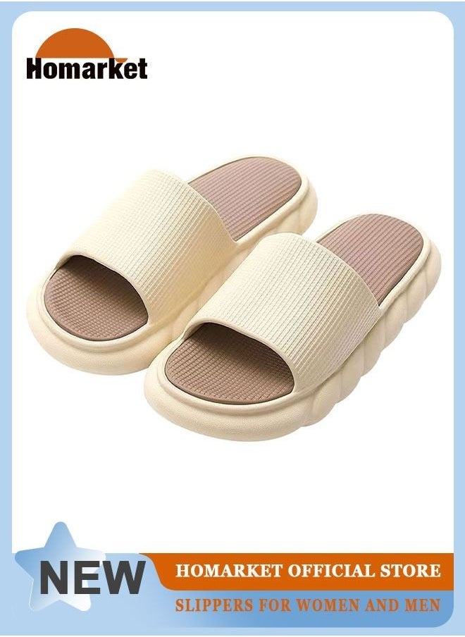 HomarKet - Pillow Slippers for Women and Men Non Slip Quick Drying House Slides Shower Sandals Extremely Comfy Slippers with Cushioned Thick Sole for Indoor or Outdoor - Image 1