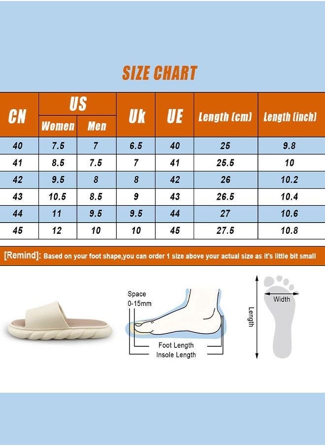 HomarKet - Pillow Slippers for Women and Men Non Slip Quick Drying House Slides Shower Sandals Extremely Comfy Slippers with Cushioned Thick Sole for Indoor or Outdoor - Image 1