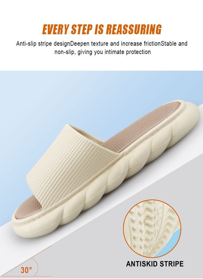 HomarKet - Pillow Slippers for Women and Men Non Slip Quick Drying House Slides Shower Sandals Extremely Comfy Slippers with Cushioned Thick Sole for Indoor or Outdoor - Image 1