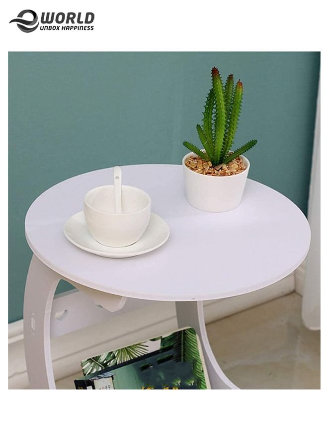 Eworld Moveable Bedside Storage Table and Living Room Book Shelves Display Stand For Plants - Image 4