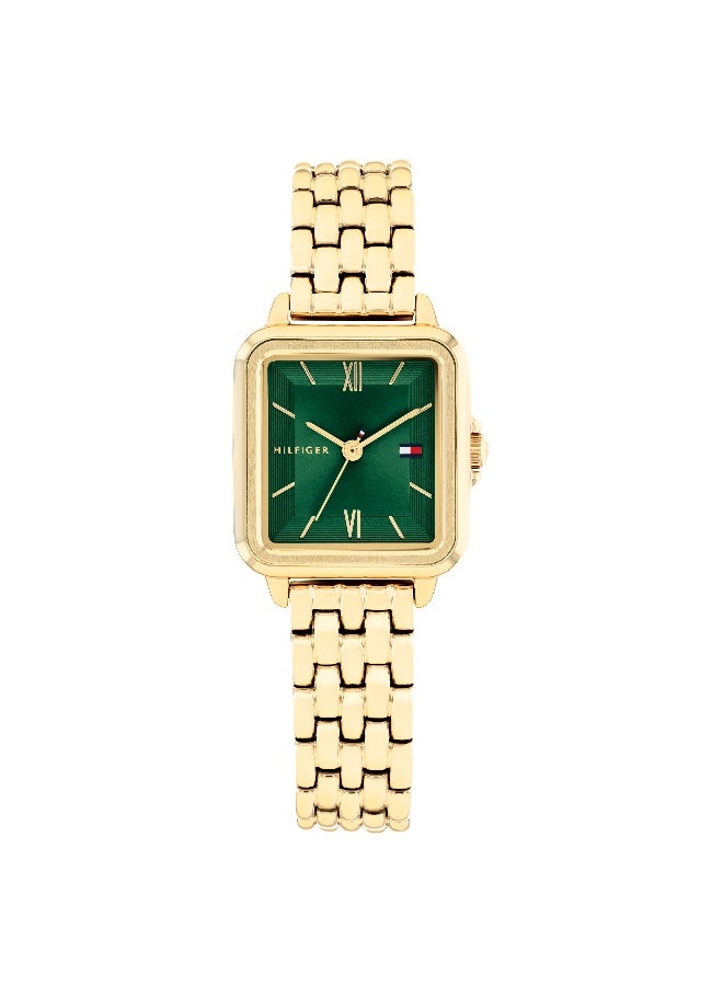 Tommy Hilfiger Women's Quartz Watch with Green Dial and Gold Stainless Steel Bracelet - 1782858 - Image 2