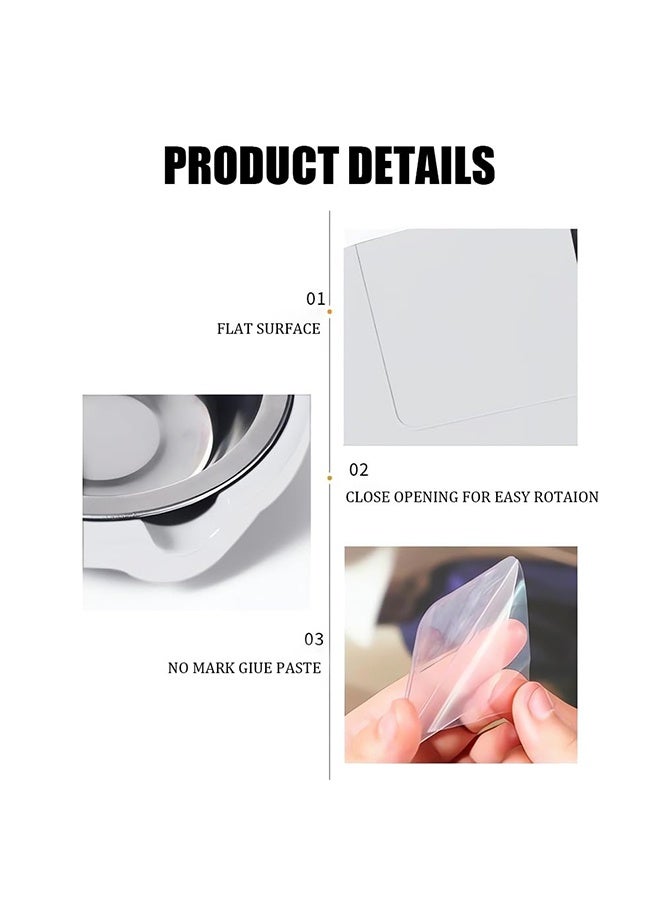 منفضة سجائر مخفية تحت المكتب، منفضة سجائر من الفولاذ المقاوم للصدأ مع غطاء، منفضة سجائر دوارة بتصميم مخفي مع غطاء، صواني سيجار مقاومة للمطر للشرفة والمنزل والمكتب، قطعتان - Image 2