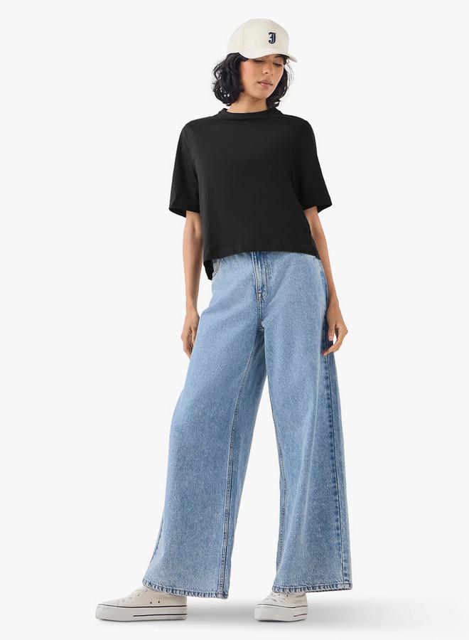 سبلاش فيڤ تي شيرت بياقة دائرية بقصة مريحة - Image 2