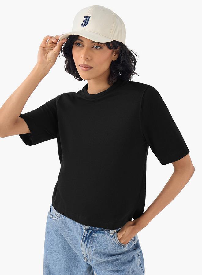 سبلاش فيڤ تي شيرت بياقة دائرية بقصة مريحة - Image 1