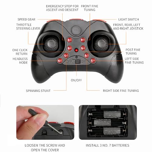 RALLEYZ Electrobotic LED 360° Flip RC Drone | Remote-Controlled Quadcopter for Kids 14+ | Smooth Flight, Bright LEDs & Fun Aerial Tricks - Image 2