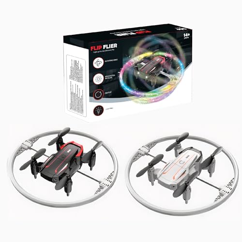 RALLEYZ Electrobotic LED 360° Flip RC Drone | Remote-Controlled Quadcopter for Kids 14+ | Smooth Flight, Bright LEDs & Fun Aerial Tricks - Image 1