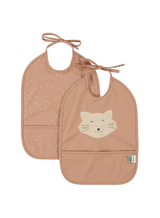 Trixie Waterproof Bib With Pocket - Pack of 2 - Mrs. Cat - Image 1