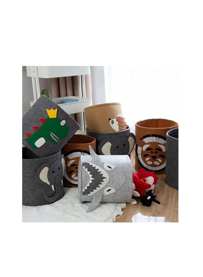 سبيس شوب باسكت تخزين بأشكال حيوانات | حقيبة تخزين سميكة مصنوعة يدويًا لملابس الأطفال - Image 2