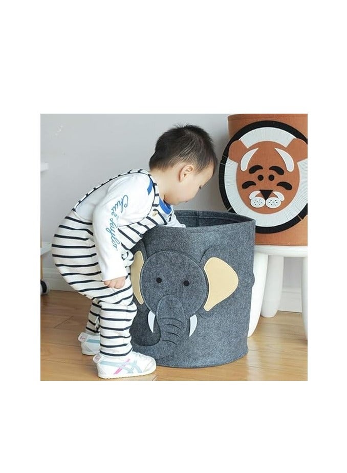 سبيس شوب باسكت تخزين بأشكال حيوانات | حقيبة تخزين سميكة مصنوعة يدويًا لملابس الأطفال - Image 3