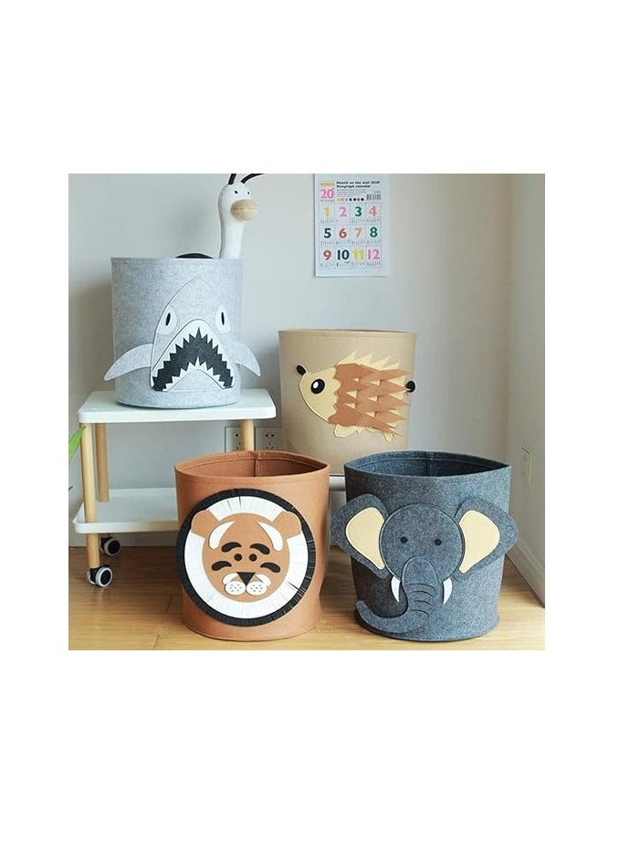 سبيس شوب باسكت تخزين بأشكال حيوانات | حقيبة تخزين سميكة مصنوعة يدويًا لملابس الأطفال - Image 4