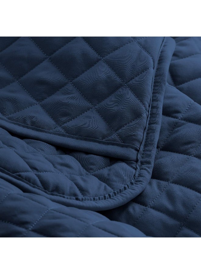 Bare Home Premium 2 Piece Coverlet Set - Twin/Twin Extra Long Size - Diamond Stitched - Ultra-Soft Luxurious Lightweight All Season Bedspread - Image 5