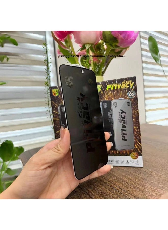 Applicable To Apple 15 High Aluminum Anti-peep Tempered Film Iphone14promax Dust Net 13pro Full Screen 12/11/X-Color:ESD Dust Net Anti-static High Aluminum Anti-peep Film-Dimensions:iphone16promax (special Thick Glue, High Adhesion To The White Edge) - Image 3