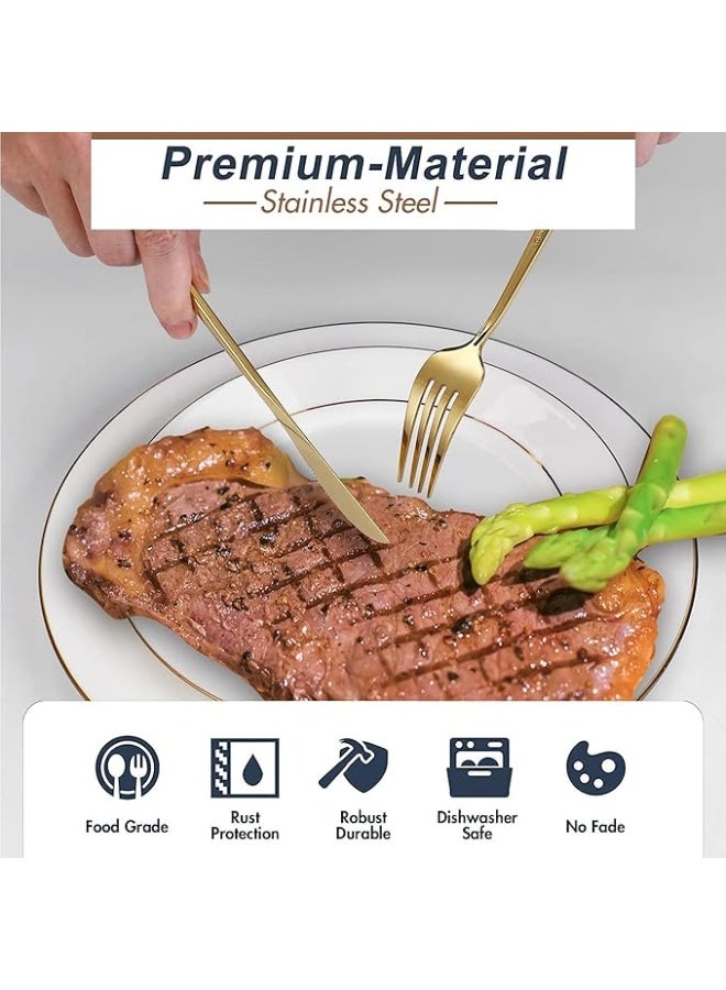 طقم معالق فاخر مطلي ذهبي – 24 قطعة مع علبة تقديم أنيقة - Image 4