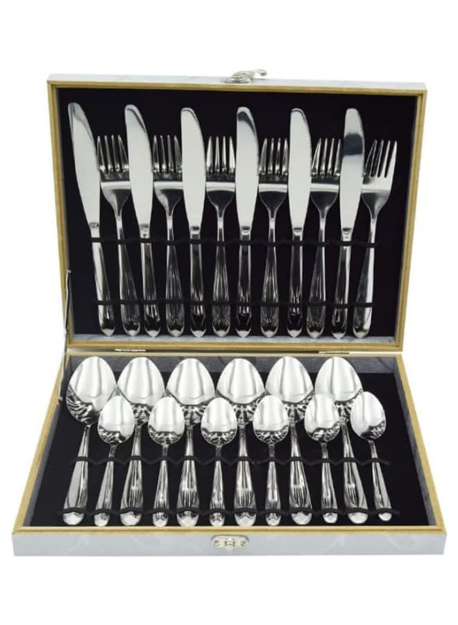 هوم كونسيبت طقم أدوات مائدة ستانلس ستيل 24 قطعة - Image 1