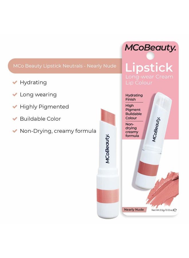 MCoBeauty Lipstick Long-Wear Cream Colour - Hydrating Cream Lipstick Formula - Shea Butter Enriched - Comfortable, Luxurious Feel - Long-Lasting - High-Pigment - Saturates Lip - Nearly Nude - 0.12 Oz - Image 4