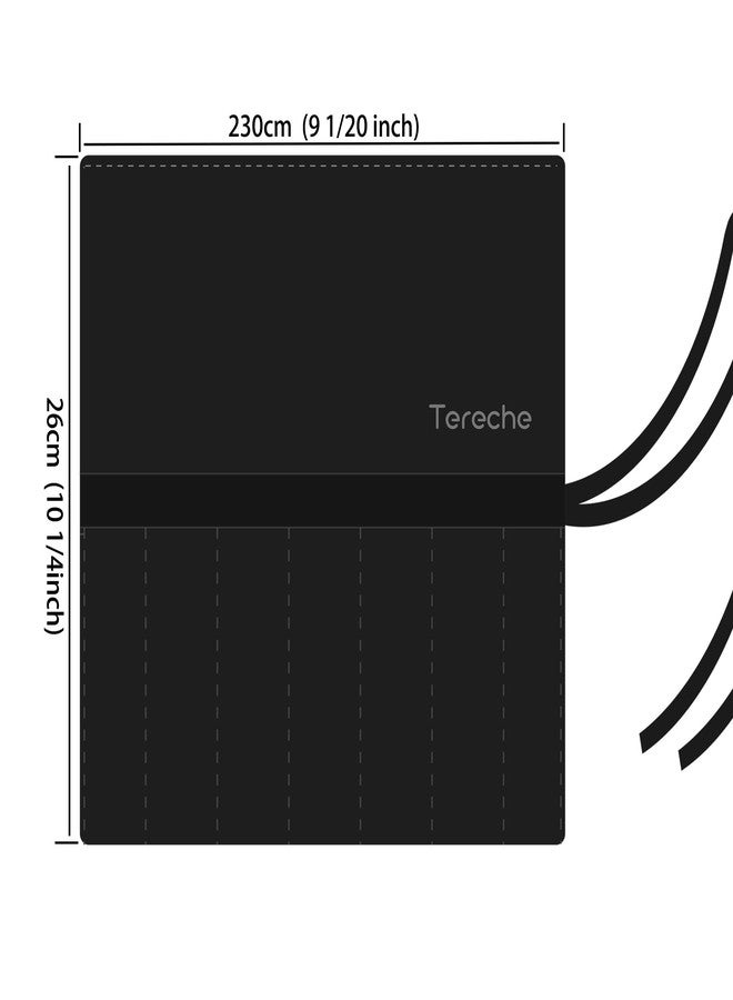 Tereche حقيبة أدوات تقديم الطعام الفاخرة من تيريتشي 3/4/5/6/7 (حقيبة أدوات تقديم الطعام السوداء) (9.13 × 5.04 × 0.59 بوصة) (9.13 × 5.04 × 0.59 بوصة) - Image 1