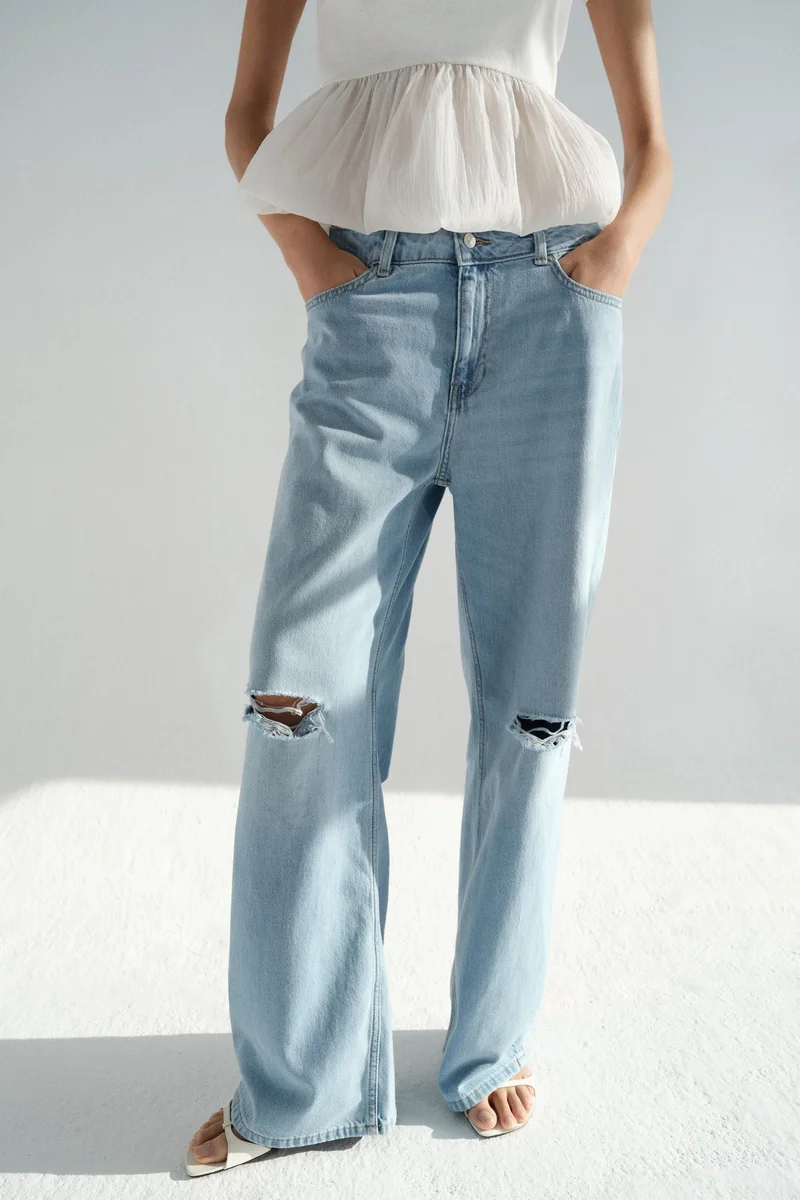 H&M  Baggy Regular Waist Jeans for Women | Best Price UAE