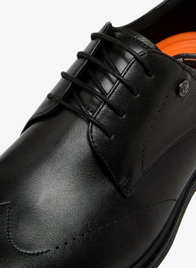 Le Confort BLACK Men Lace-Up Leather Derby Shoes for Men | Best Price UAE