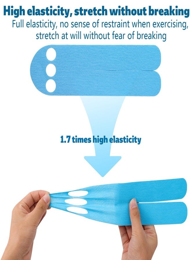 lasuroa 10pcs Pre-Cut Kinesiology Tape for Hands, Breathable Latex-Free Sports Tape Waterproof Elastic Athletic Accessories for Wrist Hand (Blue) - Image 4