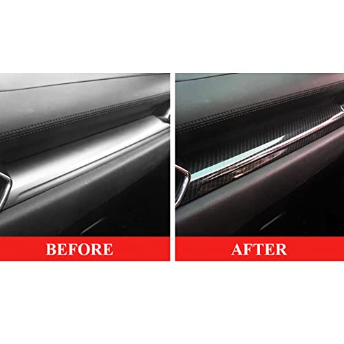 BOYOUS 3PCS ABS Carbon Fiber Center Console Dash Board Panel Trim Interior Decoration Frame Instrument Cover Accessories for Mazda CX-5 2017 2018 2019 2020 2021 2023 2024 (Carbon Fiber) - Image 5