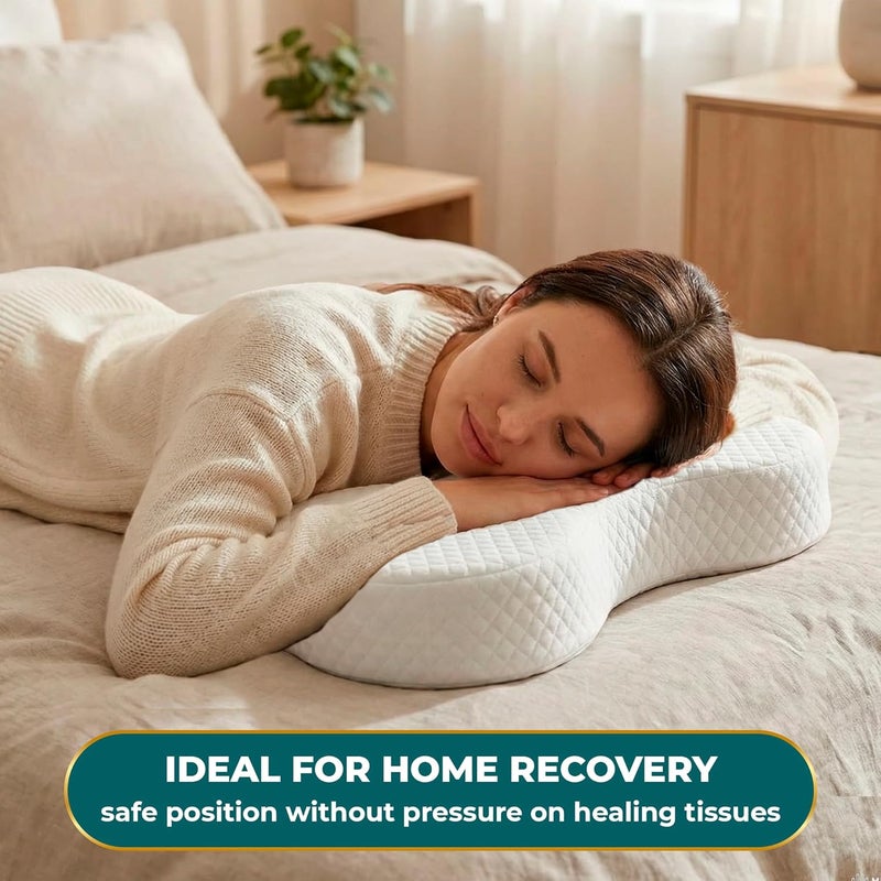Easy Spa Medical Breast Pillow for Women - Wedge Cushion for Post-Surgery Support, Prone Pillow for After Breast Surgery - Medical Breast Cushion for Prone Therapy & Pain Relief - Bust Sizes(AA-C) - Image 4