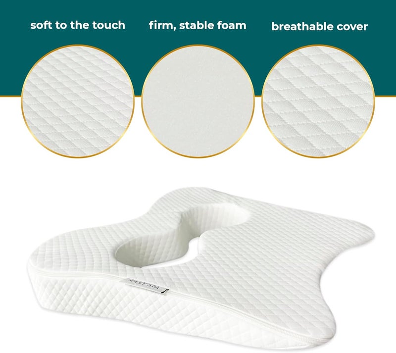 Easy Spa Medical Breast Pillow for Women - Wedge Cushion for Post-Surgery Support, Prone Pillow for After Breast Surgery - Medical Breast Cushion for Prone Therapy & Pain Relief - Bust Sizes(AA-C) - Image 5