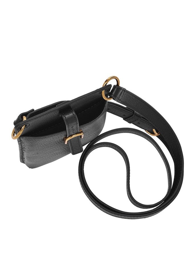 FOSSIL Fossil Women's Vada Leather Phone Crossbody Purse Handbag, Black (Model: ZB1893001)  - Image 1