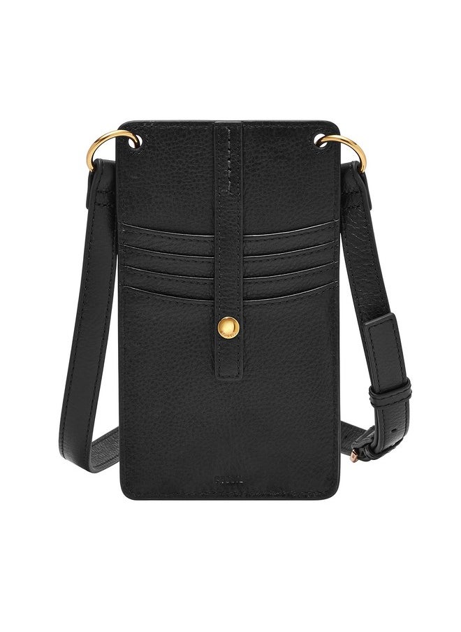 FOSSIL Fossil Women's Vada Leather Phone Crossbody Purse Handbag, Black (Model: ZB1893001)  - Image 2