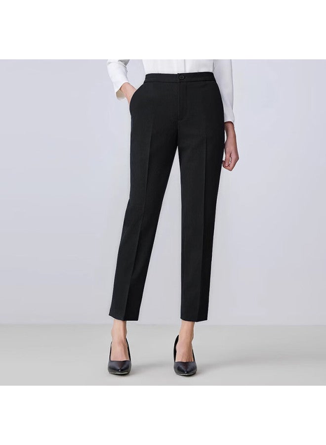 Teluoman Black Women's Suit Set For Spring And Autumn, Professional Attire, Elegant Casual Loose-fitting Commuter Ol Blazer Work Uniform - Image 1