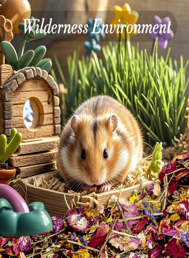 RAINFLOW 150G Hamster Bedding - Hamster Flowers & Herbs Hamster Bedding Dwarf Hamster Bedding Gerbil Bedding Robo Hamster Bedding Katy Hamster Bedding Hamster Habitat Decor Hamster Forage - Image 5