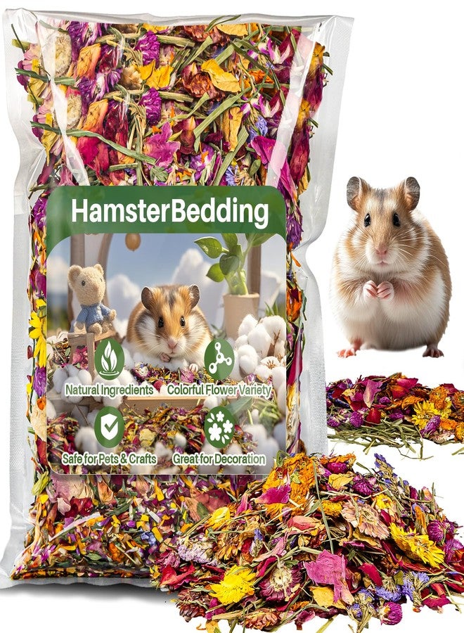 RAINFLOW 150G Hamster Bedding - Hamster Flowers & Herbs Hamster Bedding Dwarf Hamster Bedding Gerbil Bedding Robo Hamster Bedding Katy Hamster Bedding Hamster Habitat Decor Hamster Forage - Image 1