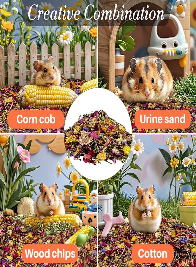 RAINFLOW 150G Hamster Bedding - Hamster Flowers & Herbs Hamster Bedding Dwarf Hamster Bedding Gerbil Bedding Robo Hamster Bedding Katy Hamster Bedding Hamster Habitat Decor Hamster Forage - Image 4