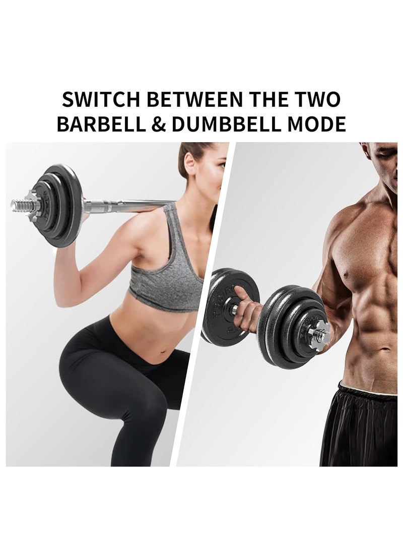 RATSAW 50KG Adjustable Cast Iron Weight Plates Dumbbells and Barbell Set for Fitness Exercises - Image 2