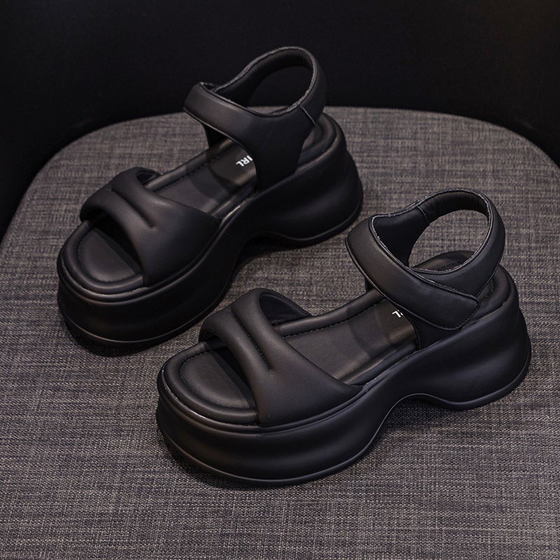 Thick-Soled Sandals for Women 2026 Summer New Style Fashionable Casual Versatile Sports High-End Sandals for Female Students - Image 3