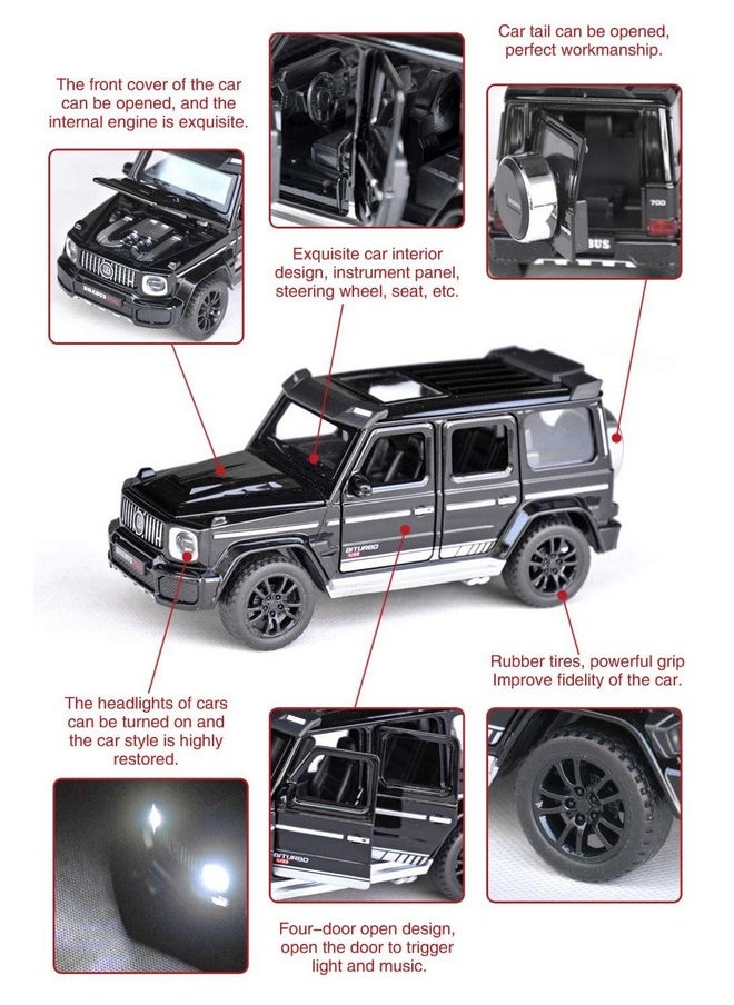 Sky Tech Sky Tech® Brabus 700 Mercedes-Benz AMG G63 Benz Model Car Gwagon 1:32 Exclusive Alloy Metal Pull Back Die-cast Car Diecast Metal Pullback Toy car with Openable Doors & Light Music【Colors as Per Stock】  - Image 5