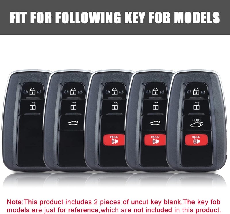 Keymall Car Ignition Emergency Insert Key Blade Replacement - 2 Pieces for Toyota Camry, C-HR, Prius, and More - Image 3