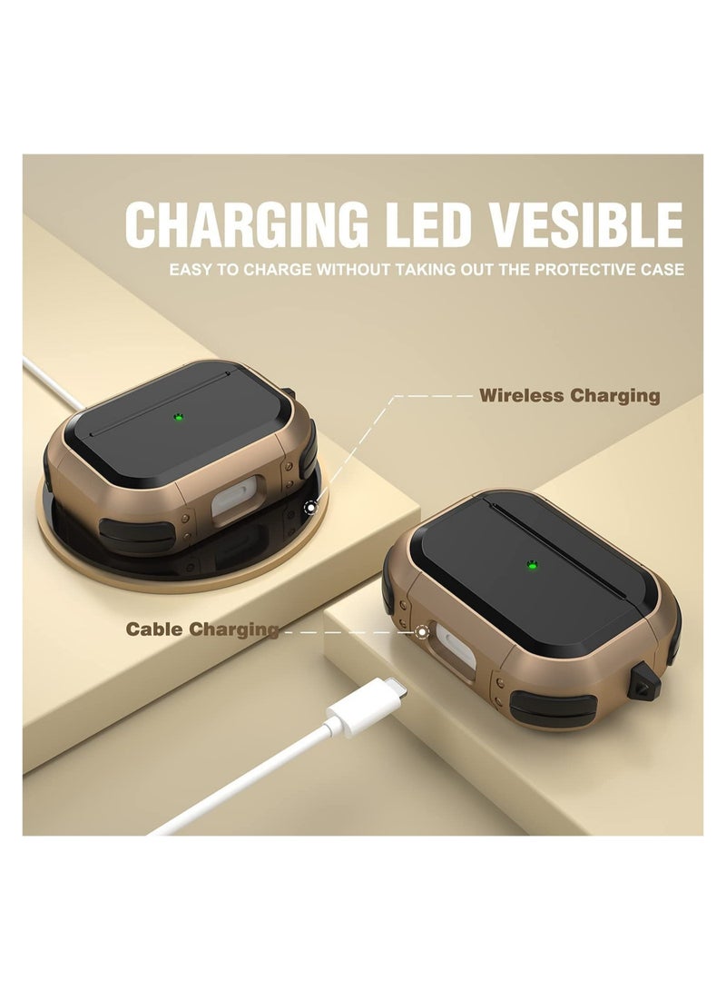 AirPods Pro Case Cover with Keychain Full Protective Shockproof Soft TPU Accessories Skin Compatible for Apple Airpods Pro Case for Women Men Girls Boys Front LED Visible - Image 4