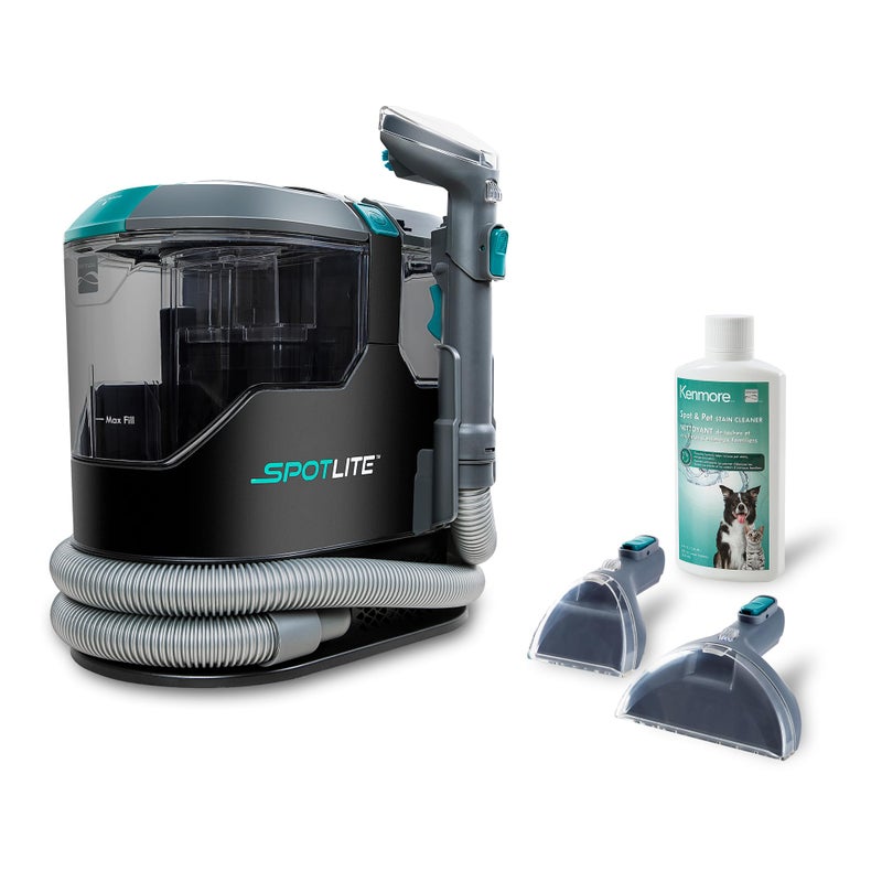 Kenmore KW2001.01 Upgrade SpotLite Portable Carpet Spot Cleaner & Pet Stain Remover, 17Kpa Powerful Suction with Versatile Tools for Upholstery, Couches, Car and Auto Detailer, Black - Image 1